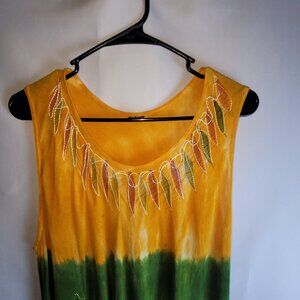 Tie Dye Sun dress One Size fits all Yellow, Purple, Orange and Green. Unbranded